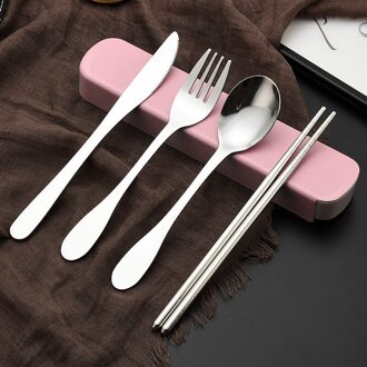 4 Pcs Draagbare Eetstokjes Vork Lepel Mes Reizen Bestek Set Eten Tool Product Selling Huishoudelijke Standby -45