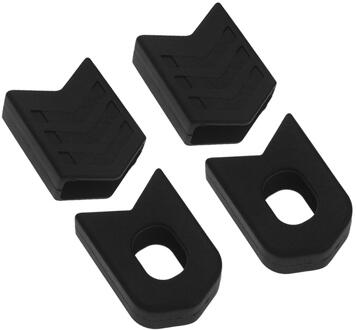 4 Pcs Enlee Fiets Crank Case Universele Mountainbike Tandwiel Crank Set Fiets Crank Arm Bescherming Siliconen Mouw zwart