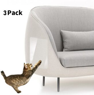 4 Pcs Kat Scratchs Guard Mat Meubels Beschermfolie Voor Huisdier Kat Krabpaal Meubels Sofa Deken Protector Voor Kat huis doorzichtig B