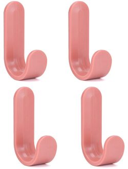 4 Pcs Keuken Badkamer Woonkamer Haak Muur Gemonteerde Eenvoudige J-Vormige Haak Naadloze Decoratieve Haken 04
