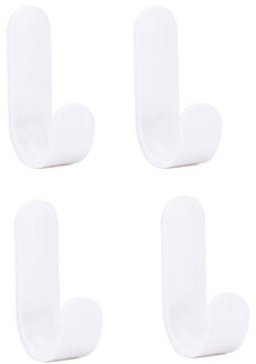 4 Pcs Keuken Badkamer Woonkamer Haak Muur Gemonteerde Eenvoudige J-Vormige Haak Naadloze Decoratieve Haken 06