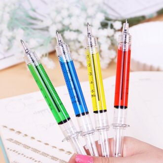 4 PCS Liquid Spuit Balpen Briefpapier Creatieve Balpen School Kantoorbenodigdheden Creatieve