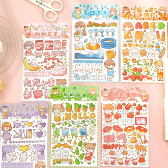 4 pcs/lot Cute girl diary series Decorative Kawaii Stationery Stickers set Scrapbooking DIY Diary Album Stick Lable