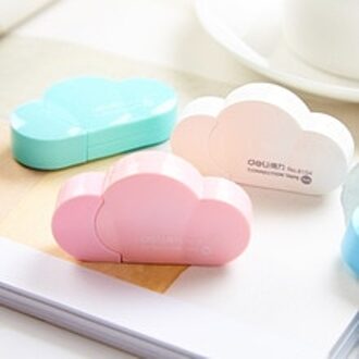 4 Pcs Mini Cloud Correctie Tape Leuke Eenvoudige Mooie Student Kawaii Zoete Briefpapier Pure Kleur Correctie Tape 5Mm X 5M Licht Groen
