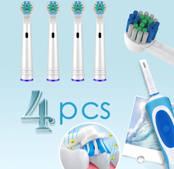 4 PCS oral b nozzles Toothbrush heads for Replacement electric toothbrush heads recambio cepillo oral-b cross action 5