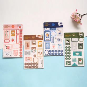 4 pcs/pack Caramel Waltz Decorative Washi Stickers Scrapbooking Stick Label Diary Stationery Album Stickers