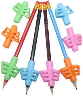 4 pcs Pen grip Holding Pen Holder Double Finger Pen Holder Student Writing Pen Correction Device Writing Posture Correction Tool