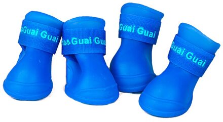 4 Pcs Pet Dog Katten Regen Schoenen Pet Laarzen Rubber Draagbare Anti Slip Waterdichte Pet Hond Kat Regen Schoenen Huisdier supplies Maat M/L/Xl