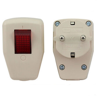 4 Pcs Schuko Duitsland Type F Bedraden Stekker 250V 16 Amp W/Led Indicator Schakelaar