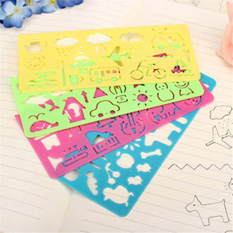 4 Pcs Tekening Speelgoed Tool Art Briefpapier Heerser School Schilderen Leveringen Template Plastic Diy Grafische Template Stencil Tekening