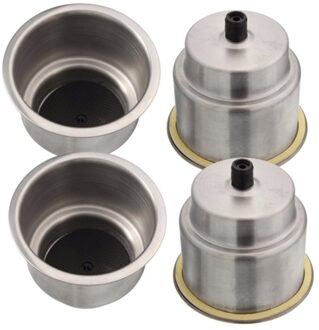 4 Pcs Verzonken Rvs Cup Drink Fles Houder Voor Marine Boot Rv Voor Camper Auto Vrachtwagen Twee Stage