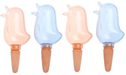 4 Pcs Vogel Vorm Clear Plant Waterer Clear Self Sproeisysteem Apparaten Globes, Kamerplant Watering Bollen Plant Watering Spikes Automat