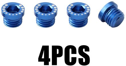 4 Pcs Vouwfiets V Brake Kolom Schroef Mountain Frame Voorvork Rem Base Plug M10 * 1.25 Aluminium fiets Accessoires Blauw