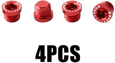 4 Pcs Vouwfiets V Brake Kolom Schroef Mountain Frame Voorvork Rem Base Plug M10 * 1.25 Aluminium fiets Accessoires Rood