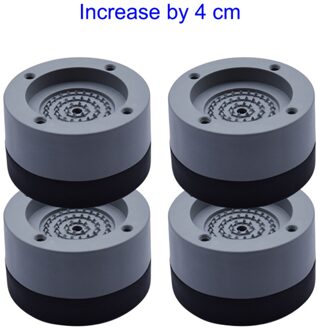 4 Pcs Wasmachine Koelkast Mute Rubber Mat Anti Vibratie Anti Shock Pad S7 Grijs