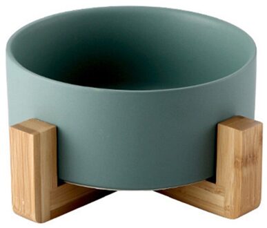 4 # Pet Keramische Overhead Kat Kom Overhead Houten Plank Kleine Voeden Kom Mooie Strik Feeder Schotel Darm Boog Kat kom