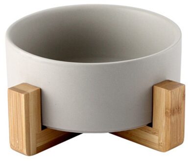 4 # Pet Keramische Overhead Kat Kom Overhead Houten Plank Kleine Voeden Kom Mooie Strik Feeder Schotel Darm Boog Kat kom