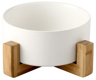 4 # Pet Keramische Overhead Kat Kom Overhead Houten Plank Kleine Voeden Kom Mooie Strik Feeder Schotel Darm Boog Kat kom