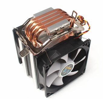 4 Pin 4 Heatpipes Cpu Cooler Cooling Fan Radiator Stille Dual Fan Cooler Heatsink Voor Intel Lga 1150/1151/1155/1156/1366/775 Amd