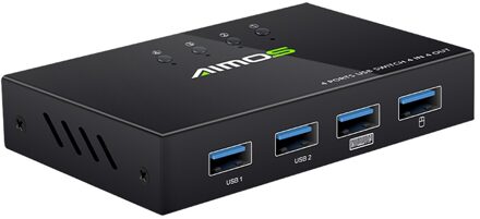 4 Poorten Kvm Usb Switch Printer Monitor 4 In 4 Out Extender Splitter Box 4 Pcs Sharing 4 Apparaten Usb 2.0 Extender Splitter Doos