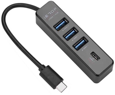 4 Poorten Type C Hub High Speed 5Gbps Usb 3.1 Usb 3.0 Splitter Voor Computer Pc USB-C Power Levering adapter Kabel