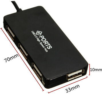 4 Poorten Usb Hub High Speed Usb 2.0 Hub Multi Usb Splitter Uitbreiding Mini Hub Voor Pc Laptop Ondersteunt Windows8 windows7