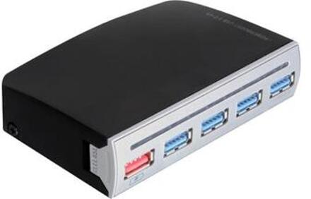 4-Poorts USB 3.0 Hub - Zwart