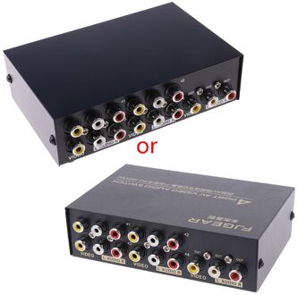 4 Port Av Video Rca 4 Ingang 1 Uitgang Switcher Switch Selector Splitter Doos
