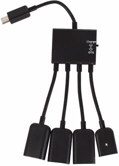 4 Port Micro USB OTG Power Opladen Hub Kabel Spliter Connector Adapter