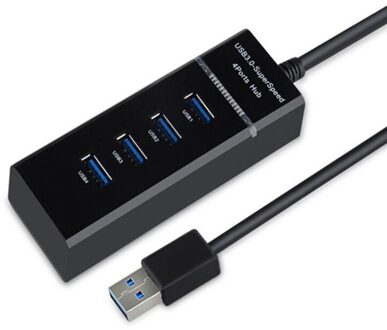 4-Port Usb 3.0 Hub Lange Kabel 12-Inch Met Micro-Usb-poort Opladen Data Transfer Usb hub Extender Uitbreiding Connector