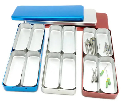 4 Racks Dental Sterilizer Box Block for Bur H /K Files Holder Block Case Disinfection Endo Box for Dentist Dental Supplier