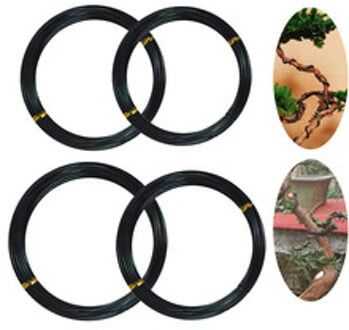 4 Roll 10 m Aluminium Boom Training Draden voor Tuin Planten Bonsai Beginners Trainers Kunstenaars 1.0mm/1.5mm /2mm/2.5mm Zwart