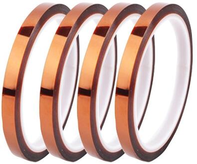 4 Rolls Hittebestendig Tape Multi-Purpose Duurzaam Nuttig Polyimide Tape Band Voor Masking Solderen Splicing Draden