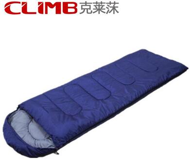 4 seizoen Camping Slaapzak Reizen Wandelen Thermische Winter Slapen Bed Lightweigh Warm Envelop Backpacken Slaapzak 0.7KG-donker blauw