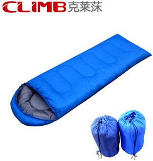 4 seizoen Camping Slaapzak Reizen Wandelen Thermische Winter Slapen Bed Lightweigh Warm Envelop Backpacken Slaapzak 0.7KG-koninklijk blauw