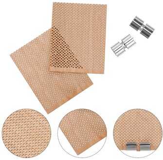 4 Sets Houten Kaars Wieken Met Metalen Bases Kaars Cores Benodigdheden Voor Diy licht bruin 1