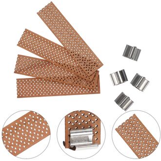 4 Sets Houten Kaars Wieken Met Metalen Bases Kaars Cores Benodigdheden Voor Diy licht bruin