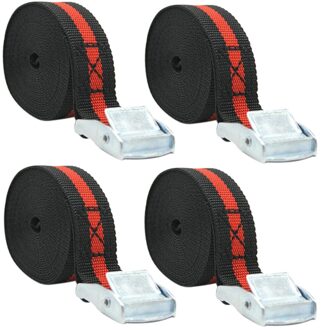 4 Sets Metalen Cam Gesp Vastbinden Riemen Cargo Lash Bagage Riem 25 Mm 2.5 M Lengte