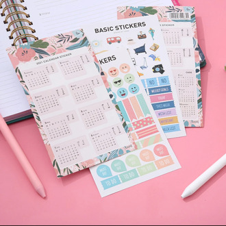 4 Sheets/Set 2021 Calendar Tab Stickers Functional Planner Stickers Monthly Schedule Mark Bookmark Agenda Stationery Stickers