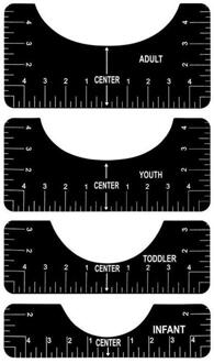 4 Soorten T-shirt Centrum Uitlijning Gereedschappen Tool Kit Pvc Gids Heerser Vakmanschap Heerser Handgemaakte A4M1