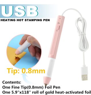 4 Soorten Verwarmde Goudfolie Pen Voor Maken Craft Designs Kaarten Album Pen Slanke Handvat Usb Aangedreven Op Papier Lederen plastic 1