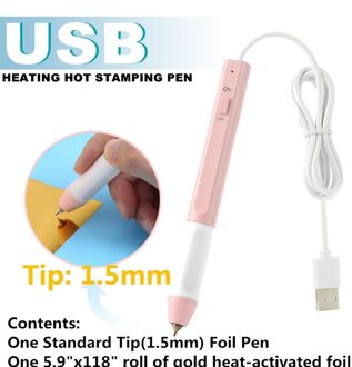 4 Soorten Verwarmde Goudfolie Pen Voor Maken Craft Designs Kaarten Album Pen Slanke Handvat Usb Aangedreven Op Papier Lederen plastic 2