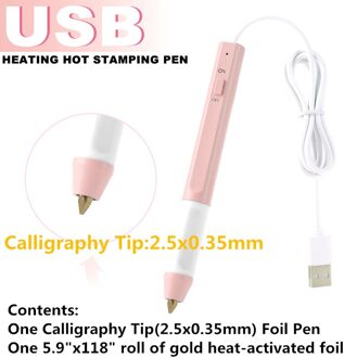 4 Soorten Verwarmde Goudfolie Pen Voor Maken Craft Designs Kaarten Album Pen Slanke Handvat Usb Aangedreven Op Papier Lederen plastic