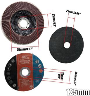 4 Speed 125Mm Borstelloze Elektrische Haakse Slijper Draadloze Diy Houtbewerking Power Tool Slijpmachine Voor 18V Makita batterij 125mm accessoires