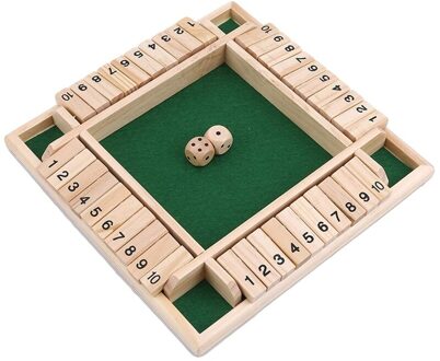 4 Speler Sloot De Doos Houten Tafel Bordspel Familie Traditionele Spel Dobbelstenen Speelgoed A2UB 5AC902289-GN