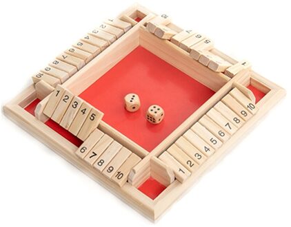 4 Speler Sloot De Doos Houten Tafel Bordspel Familie Traditionele Spel Dobbelstenen Speelgoed A2UB 5AC902289-R