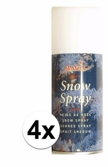 4 spuitbussen met kunstsneeuw 150 ml Wit