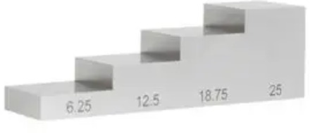 4-step Calibration Block&UT test block 6.25 -12.5 -18.75- 25mm for Ultrasonic Thickness Gauge