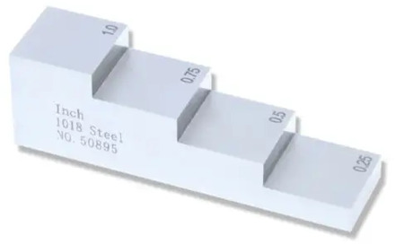 4 Step UT block 0.25"-0.5"-0.75"-1" 1018 steel test block ,step Wedge Calibration Block conform to ASTM E797