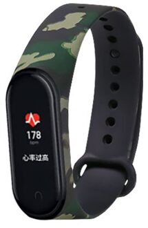 4 Stijlen Camouflage Silicone Smart Polsband Voor Xiaomi Mi Band 5 Polsband Bos Kleur Armband Vervanging Accessoires